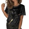 Summer Women's Short Sleeved T-shirt Cute Cat 3D Printed Fashionable Loose Casual Round Neck T-Shirts Women’s
