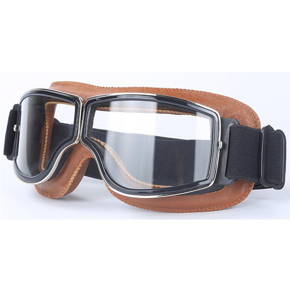 Okulary Przeciwsłoneczne Motocyklowe Vintage Retro Skórzane Gogle Okulary Do Vespa Vintage Szklane Motocyklowe Gogle Motocrossowe Narciarskie
