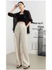 Guang Mei Women's Breathable Linen Wide-Leg Petite Pants - Summer Casual Drape Tencel 2026