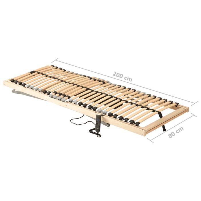 VidaXL Electric Slat Base with 28 Slats 7 Zones Bed Base Bed Frame with Slats Bedroom Home 321823