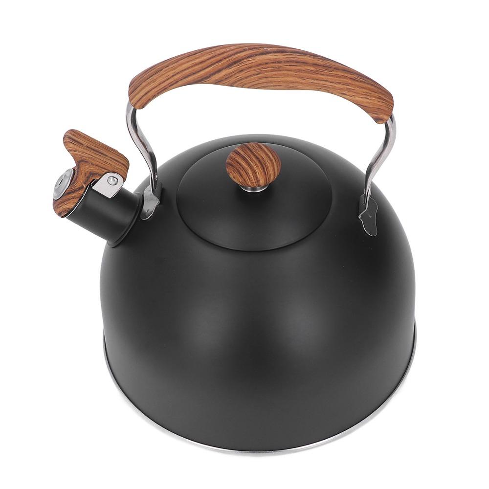 2.5L Capacity Stainless Steel Kettle Folding Handle Whistling Tea Pot  Coffee Making