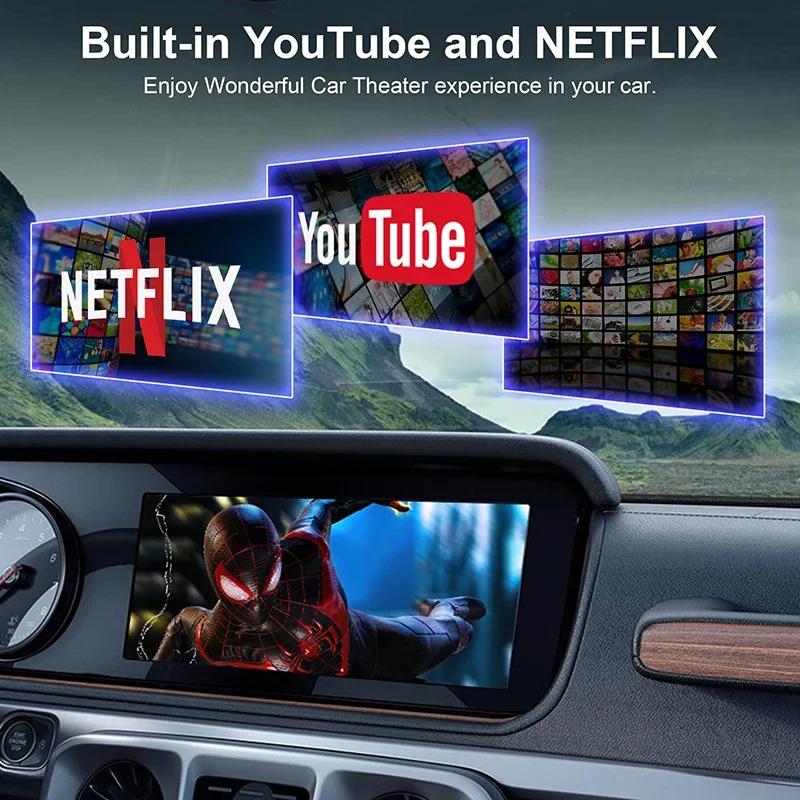 2025 Android 14 Carplay AI Box Kabelloses Carplay Android Auto Unterstützung 4/8-Kern Auto-Intelligenzsysteme Für YouTube Netflix