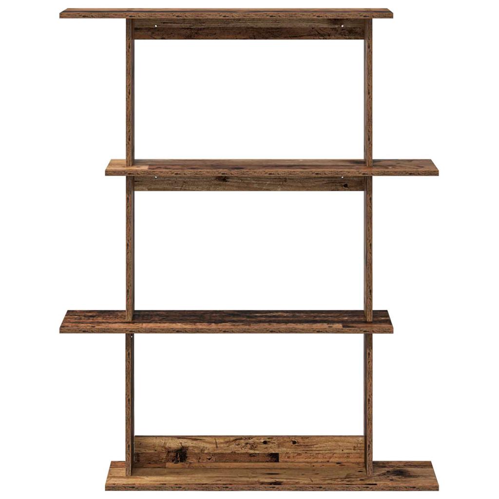 Wall Mounted Shelving Unit Brown 100 x 20 x 126 cm Engineered Wood