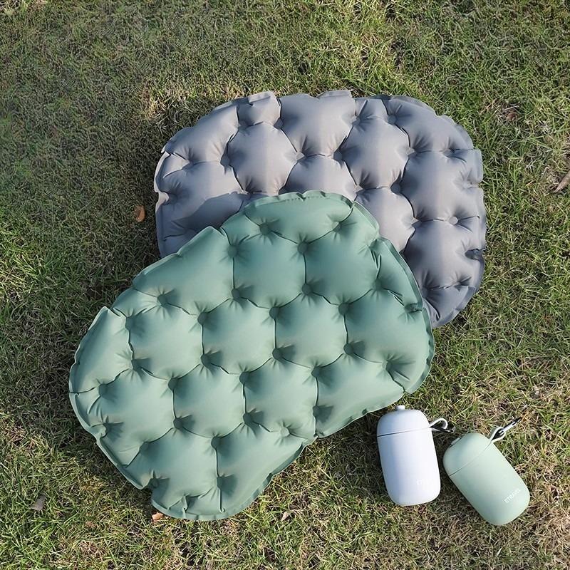 Outdoor Inflatable Seat Cushion, Camping and Picnic in The Wild, Single-person Portable Fart Cushion, Easy To Store, Thickened Travel Seat Cushion