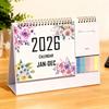 2026 Desk Calendar Small Standing Flip Desktop Calendar Jan. 2026 - Dec. 2026 12 Months Calender with Sticky Note And Memo Pages