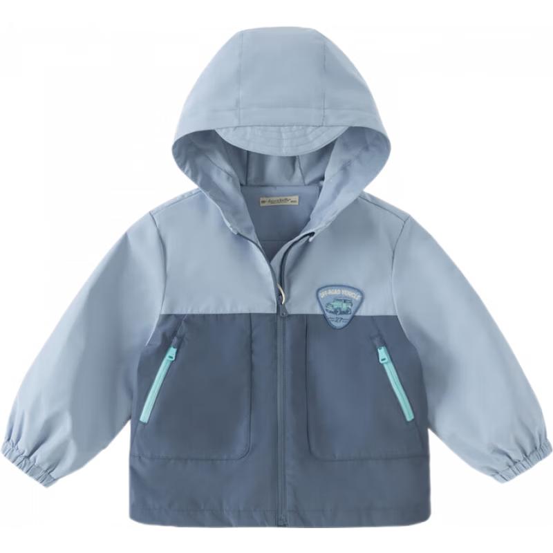 DAVE&BELLA Boys Hooded Waterproof Spring Trench Coat Jacket 110cm