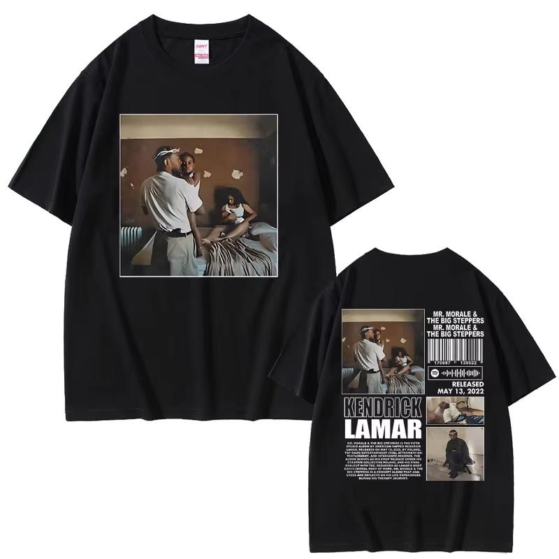 Rapper Kendrick Lamar DAMN Same Graphics T Shirt Summer Unisex Women Fashion Hip Hop Oversized TShirts Unisexs Vintage Cotton Tshirt