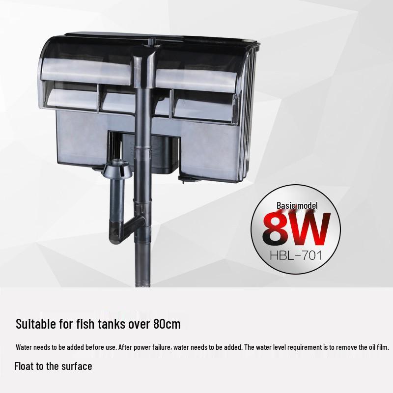 Sen Sen HBL Wall-Mounted Waterfall Filter and Oxygen Pump for Aquariums and Turtle Tanks