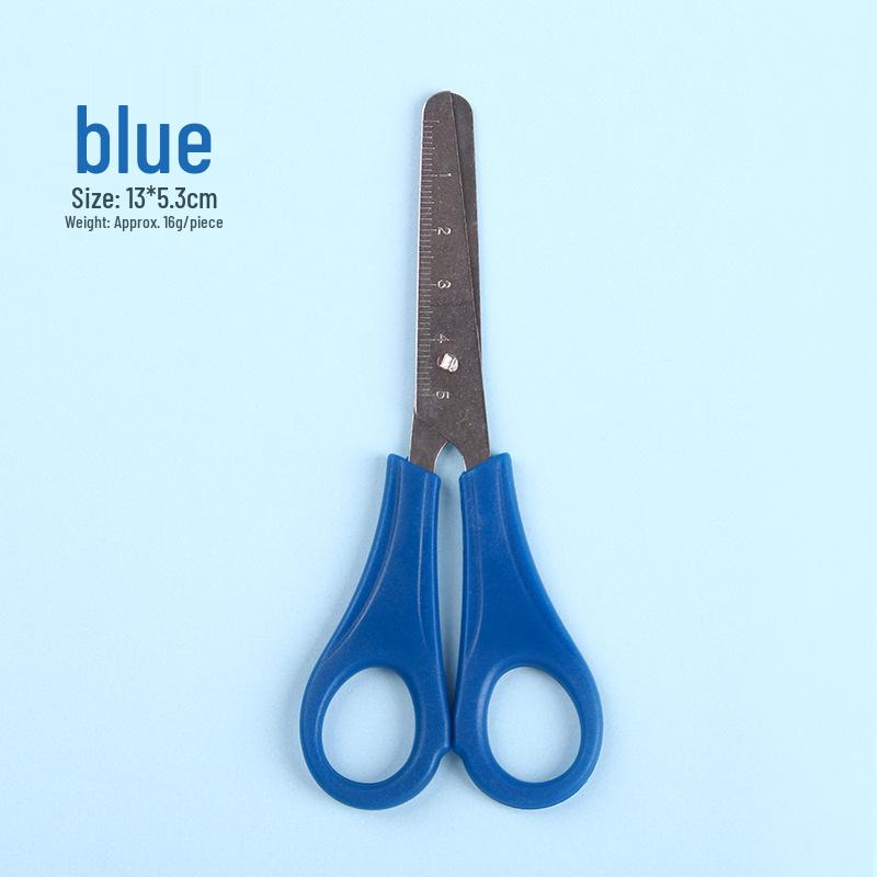 

Creative Portable Safety Scissors for Kids - Round-Headed Plastic, Ideal for DIY and Paper Cutting синий