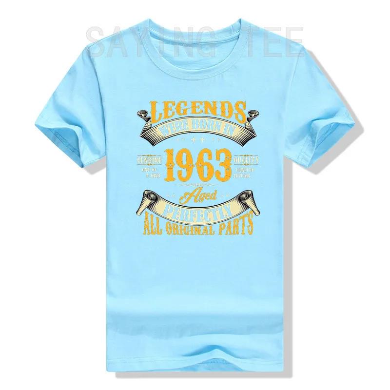 

Legends Were Born In 1963 T-Shirt 61th Birthday Shirts for Men, Vintage 61 Years Old Clothes Daddy Grandpa Gifts Dad Father Tees 4XL