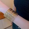 Metal wind multi-layer iron wire opening bracelet personality exaggerated bracelet fashion light luxury high-end jewelry