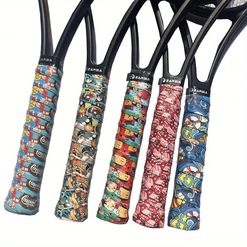 2 Stück neuer matter Druck schweißabsorbierendes Band, farbiges Mesh Federbalschläger Handgriffband, trocken rutschfest und schweißhemmendes Band 3cm