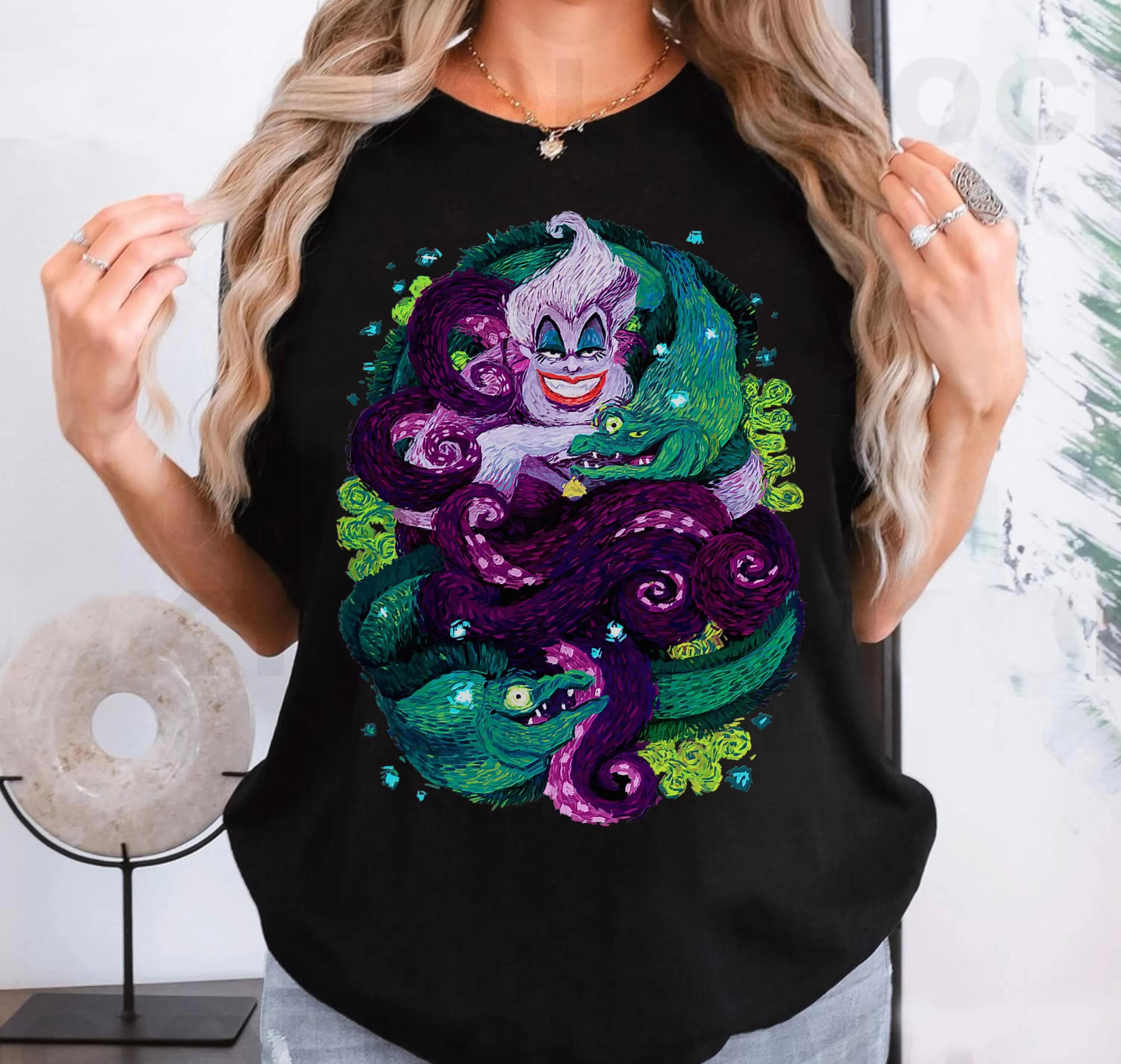 Little Mermaid Ursula Sea Witch Painting Villains Ursula TShirt Family Shirt Disneyland Travel Outfit S