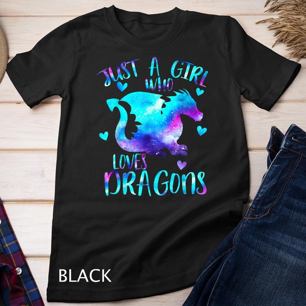 Just a Girl Who Loves Dragons Galaxy Dragon Cute Girls Gift Unisex T-shirt