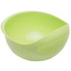 1PC-Silicone Colander Rice Bowl Drain Basket Fruit Bowl Washing Drain Basket with Handle Washing Basket Home Kitchen Organizer