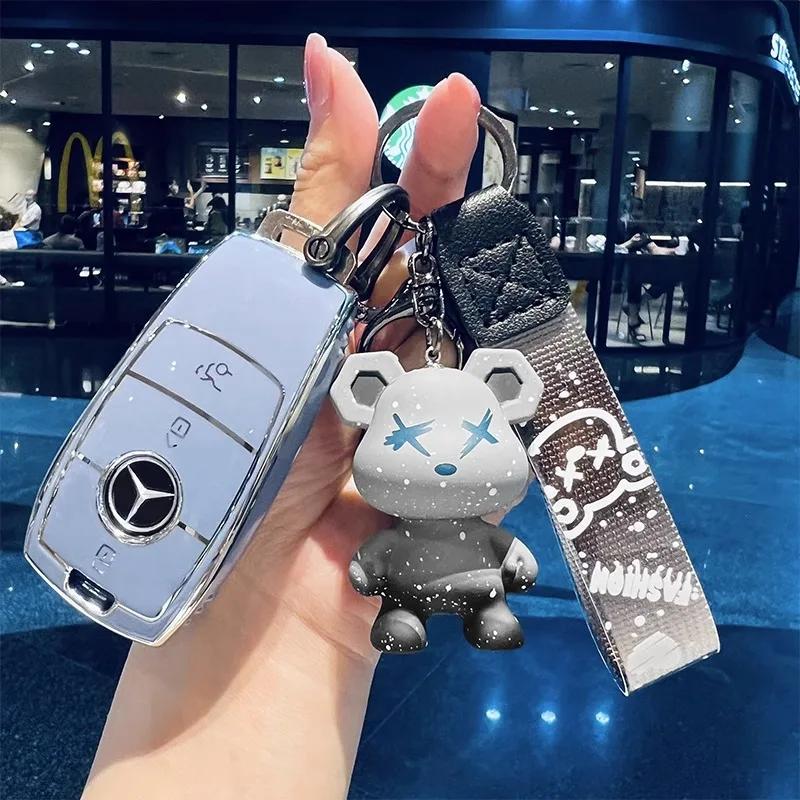 FA9TPU Car Remote Key Case Cover Shell Fob For Mercedes Benz A B C E R Class GLS GLA GLK GLC CLS CLA AMG W204 W205 W212 W463 W176