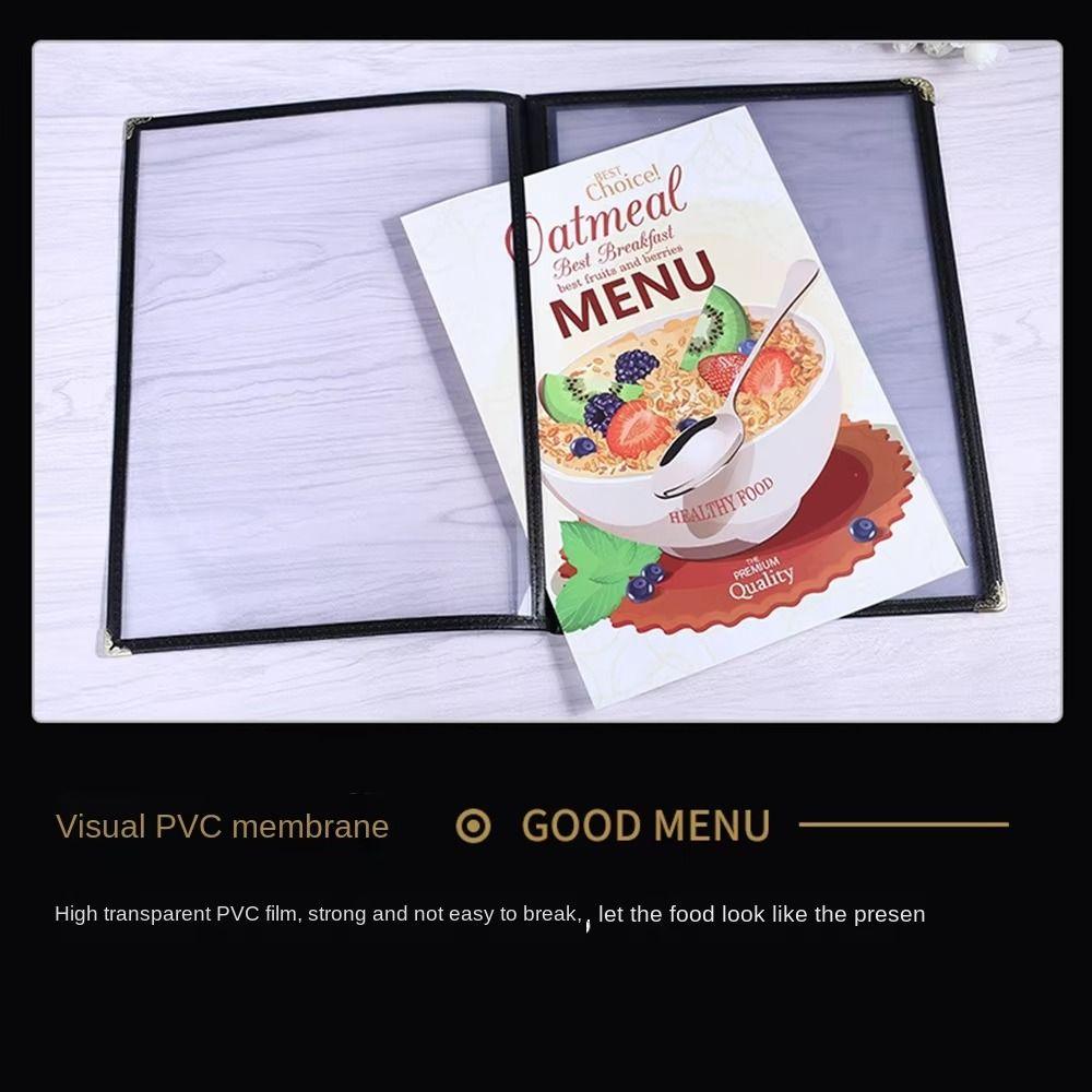 Transparent Menu Cover Foldable a4 Document Holder Waterproof Menu Paper Holder  DIY Menu Making