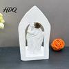 Holy Family Christmas Decor Religious Figurine Resin Sculpture of Mary Joseph & Tabletop Figurine Baby Jesus Hand-Painted Christian for Home,