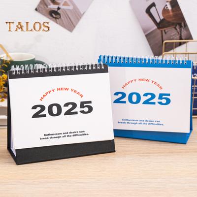 Calendrier de bureau 2025 de petite taille, calendrier de bureau à rabat, planificateur mensuel, gestion du temps, organisateur pour la maison, le bureau, l'école