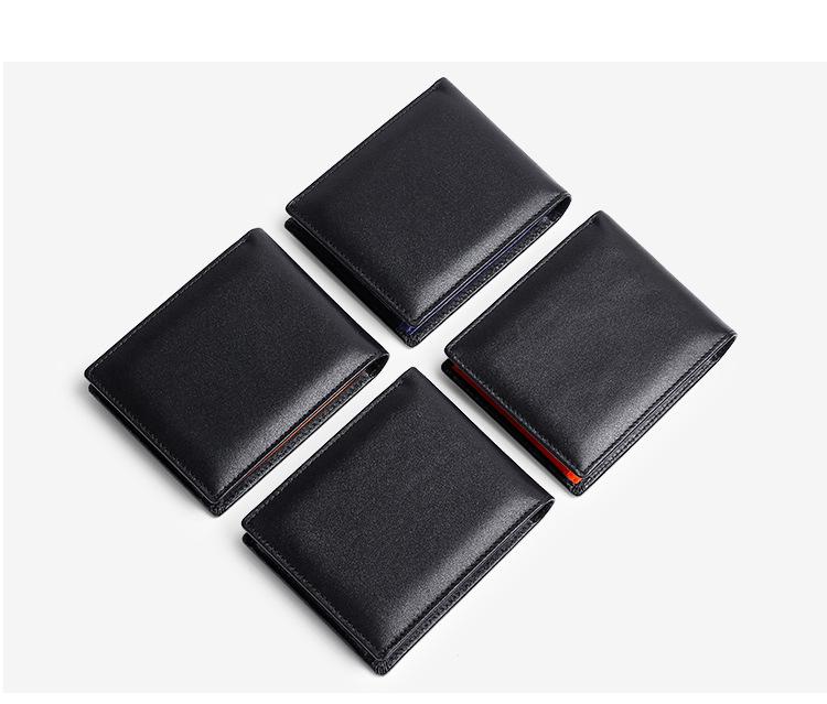 Men's Genuine Leather RFID Blocking Multi-Card Wallet with Coin Purse