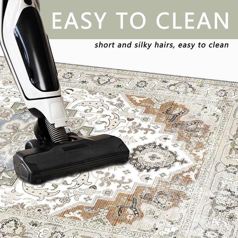 Persian Luxury Carpet for Living Room Persian Decoration Home Sofa Plush Bedroom Rugs Bedside Soft Non-slip Floor Mat Easy Clean