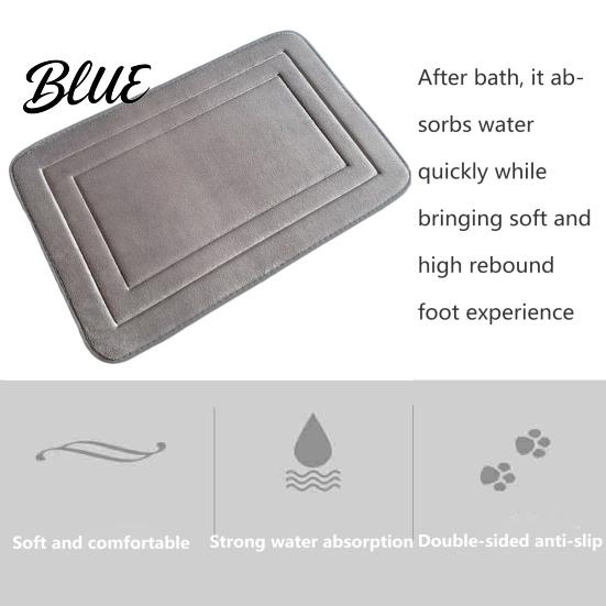 Durable PVC Liner Water Shower Coral Velvet Carpet Quick-drying Bathroom Mat Door Slip-free With Non-slip