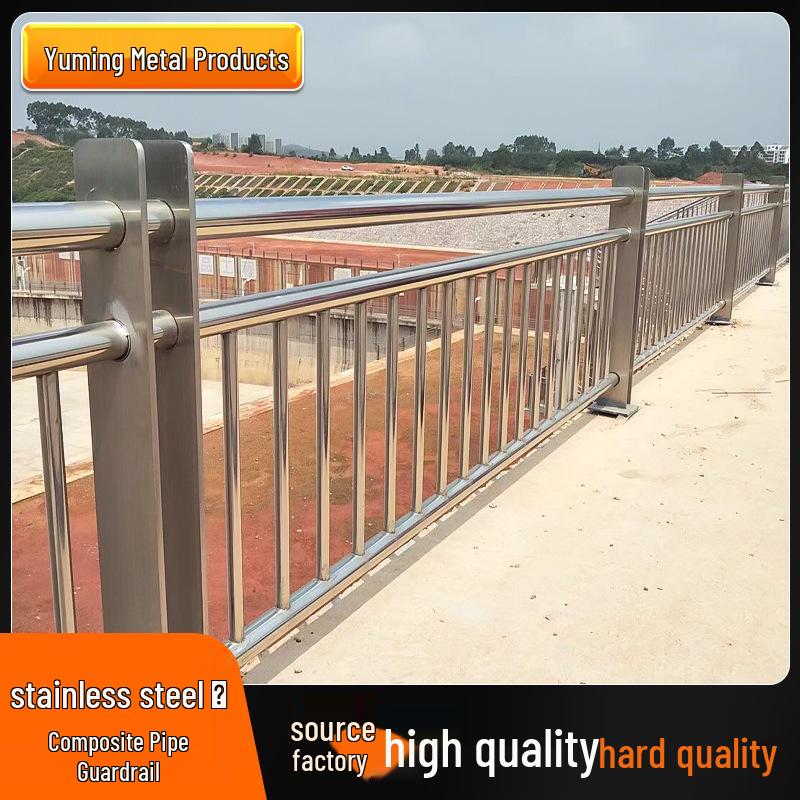 304 Stainless Steel Highway & River Bridge Anti-Collision Guardrail
