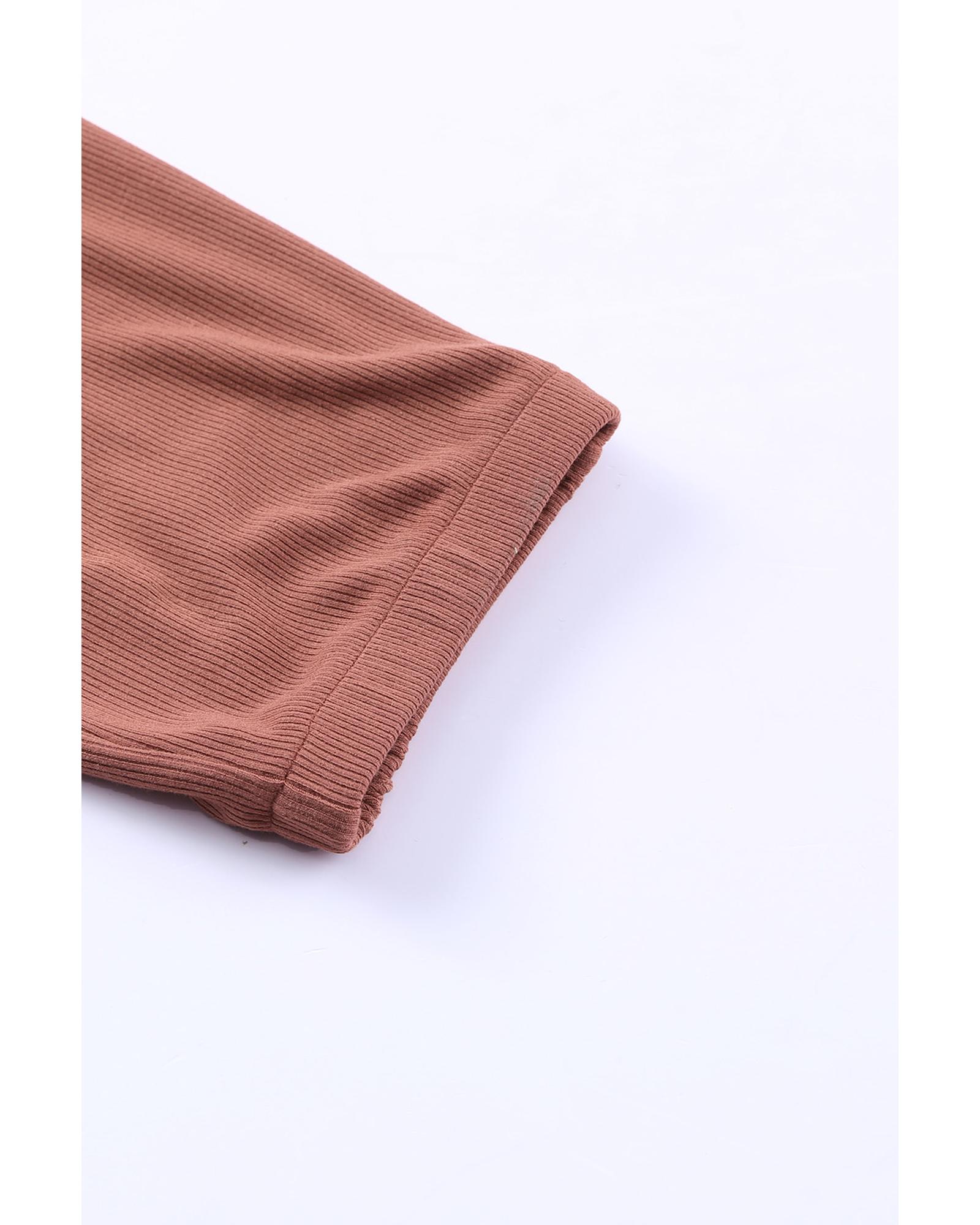 

Azura Exchange Ribbed Short Sleeve Jumpsuit L червоний