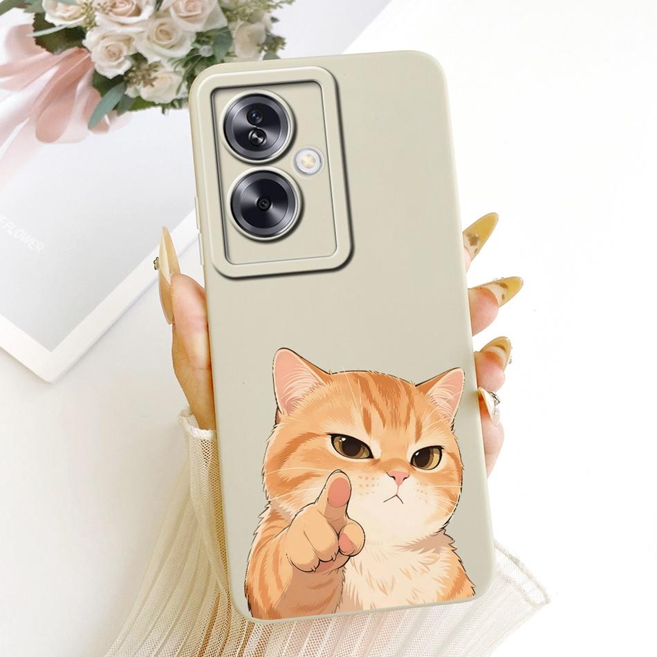 For OPPO A79 5G Cute Cat Flower Cartoon Phone Case For Oppo A79 CPH2553 CPH2557 Shockproof Soft Silicone Covers Bumper