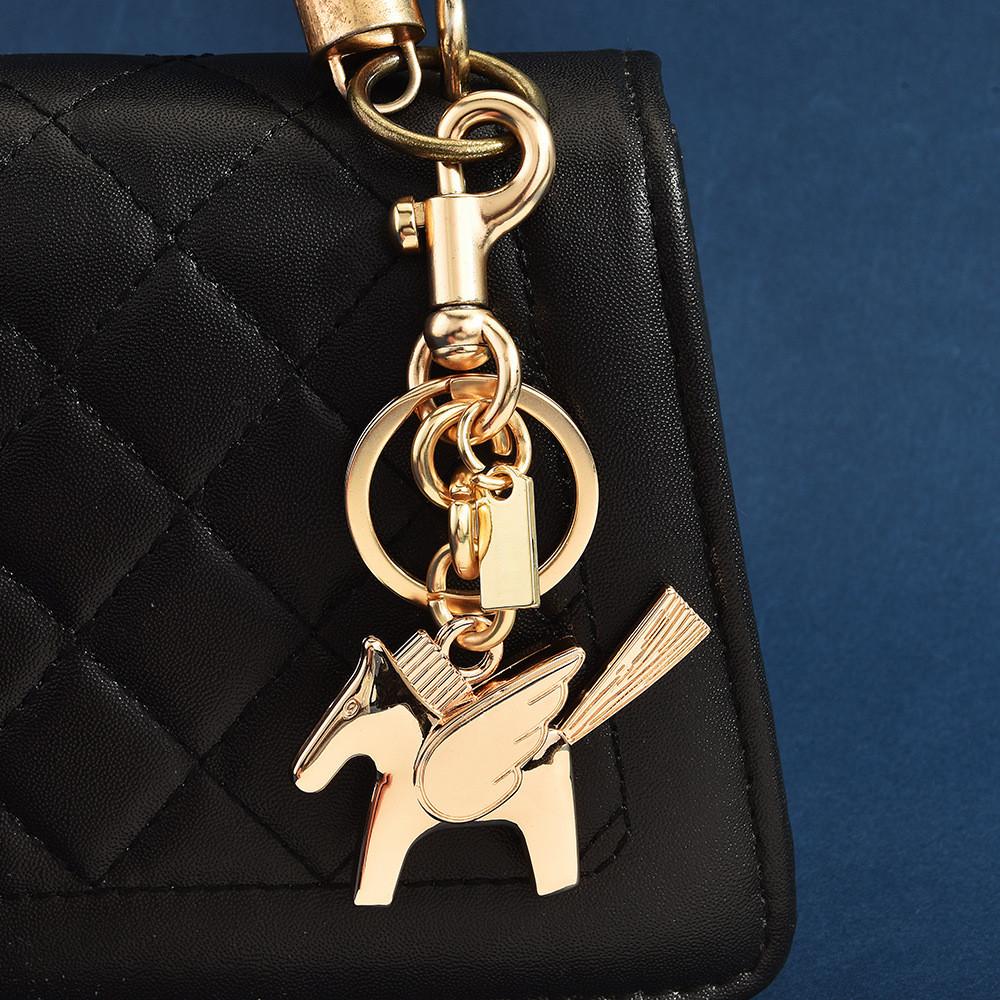 Unicorn Keychain Metal Pendant With Stylish 3d Design For Daily Use And Gift