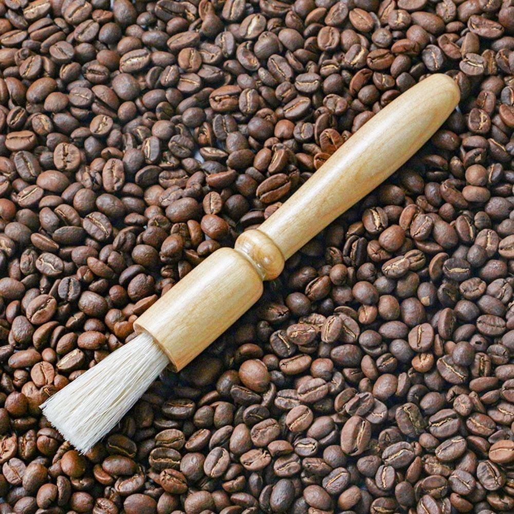 New 1Pcs Bar Table Cleaning Coffee Grinder Brush Coffee Tool Coffee Machine Cleaning Espresso Brush Accessories Wooden Handle