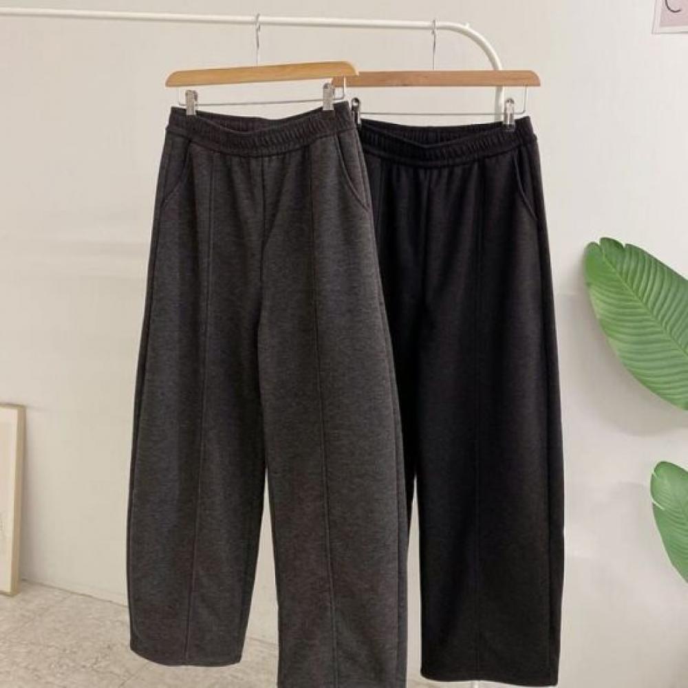 Honey J Women S Fleece Wool Cut Wide Banding pantS 2color