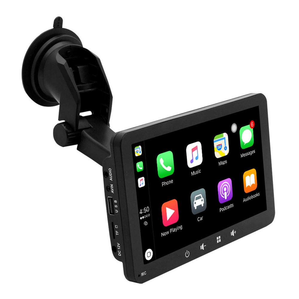 

W507D 7-inch HD Touch Display Portable Car Play with 12-LED Camera,2.4GHz WiFi Car Monitor,Suction Holder Type A