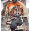 Men's Japanese T-shirt Oni Samurai Pattern T-shirt Printing
