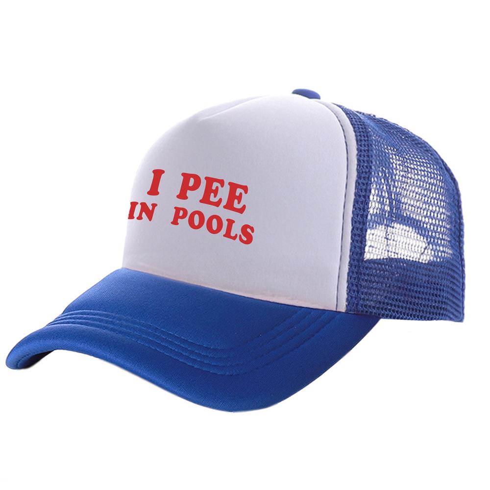 I Pee in Pools Trucker Cap Unisex Funny Baseball Cap Cool Summer Unisex Mesh Net Caps MZ