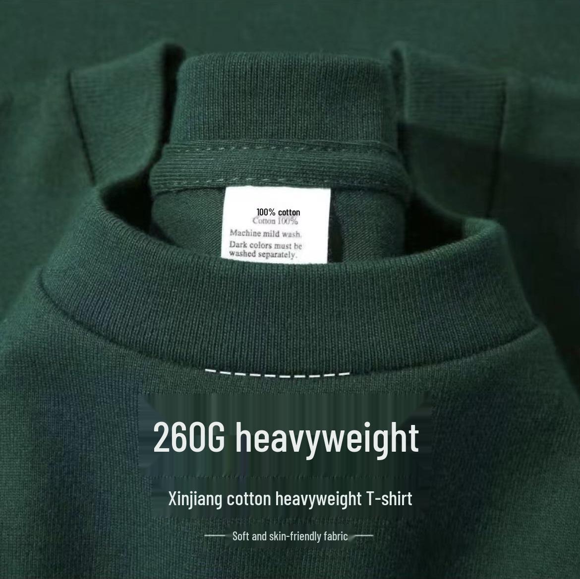 

Жіноча 260г Важка Вага Чиста Бавовна Оверсайз Біла Футболка з Коротким Рукавом XXL (155-170 jin)