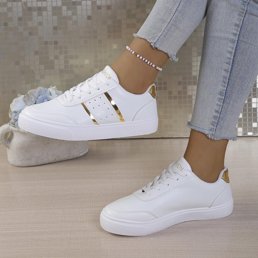 Fashion Women's Casual Sports Shoes - Lace Up Low Cut Design, Comfortable Fabric Lining, Suitable for All Seasons, Women's Sports Shoes