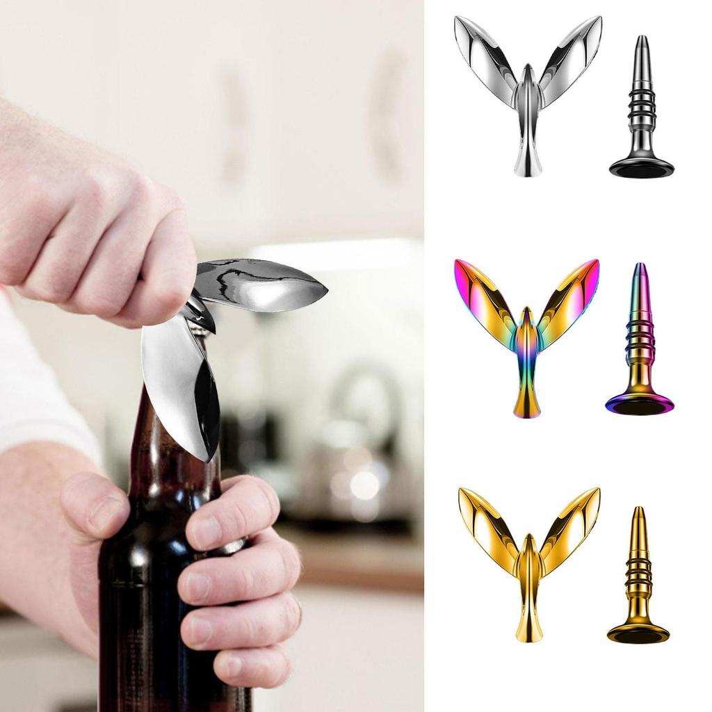 Beer Bottle Openers Manual Bottle Lids Opener Kitchen Tool Balanced Bird Bottle Opener for Soft Drinks, Bar, Kitchen
