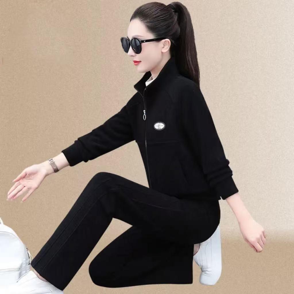 Women's Petite Fleece-Lined Cardigan and Sweatpants Set - Autumn/Winter 2024