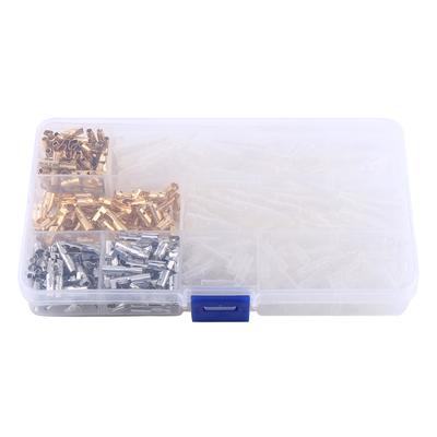 100 Pairs 3.9mm Motorcycle Brass Male & Female Wire Terminals Connectors With Insulation Sleeve