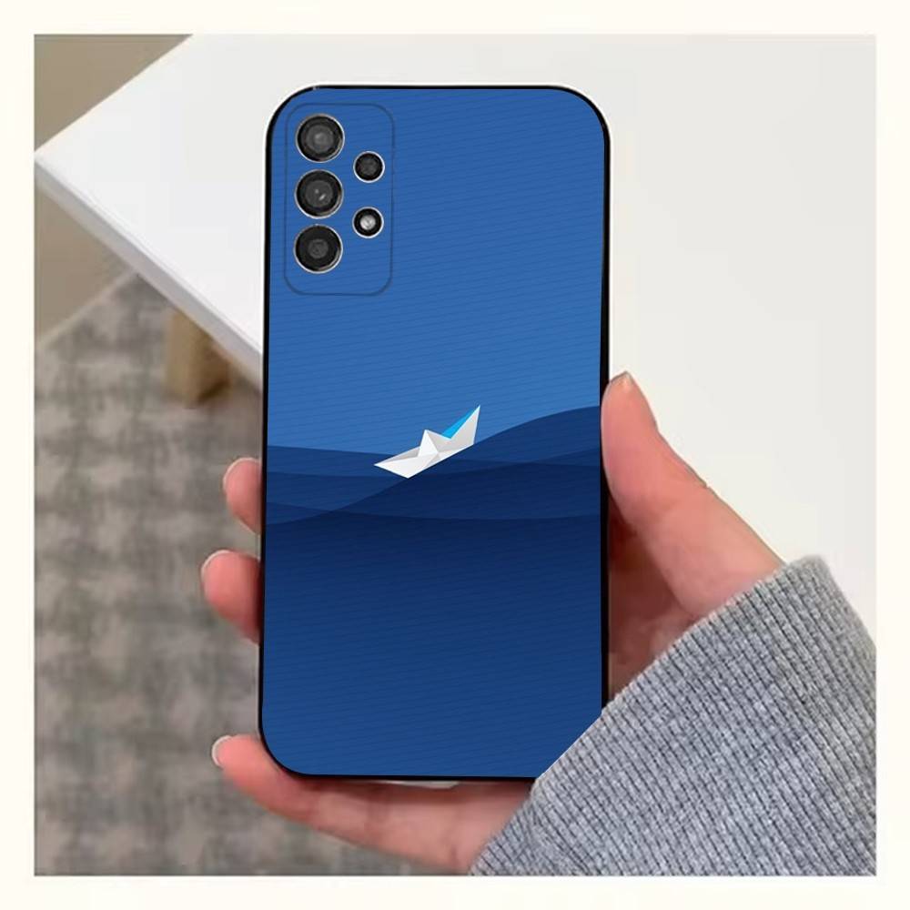 Sailing Boat Case For Samsung S10,Plus,S9,S22,S25,Ultra,S24,S21,S20,S23,FE,Lite,Soft Silicone Black