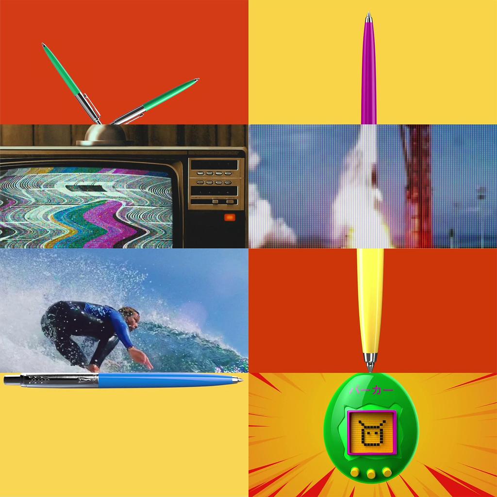 PARKER Jotter Original Gel Pen Smooth Black Gel Ink Medium 2 pieces Refill, Refill, Tip, 0.7 mm,