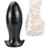 Black Dragon Egg Butt Plug - Large, Extra Thick Anal Dilator for Men and Women, Wearable Erotic Toy