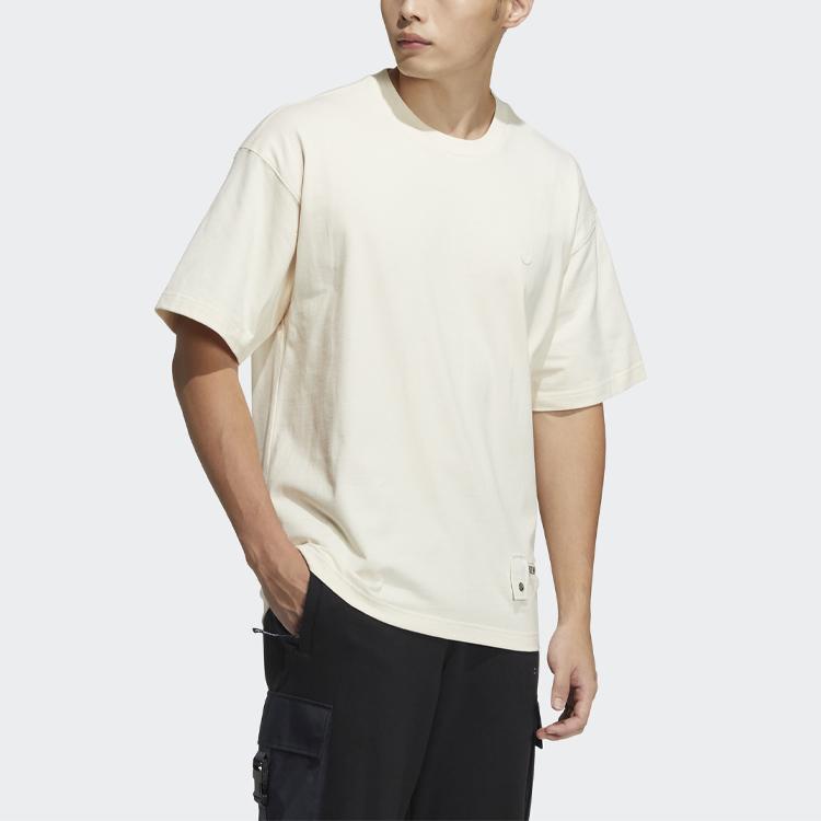 Adidas Originals Trefoil Zipper Short Sleeve Tee Men Tops Off-White HH9441