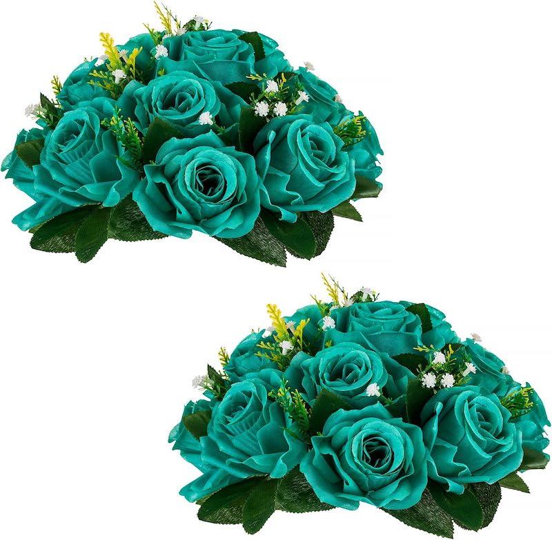 Silk Flowers Bouquet Artificial Roses Table Centerpieces Weddings Decoration Flower Balls for Reception Event