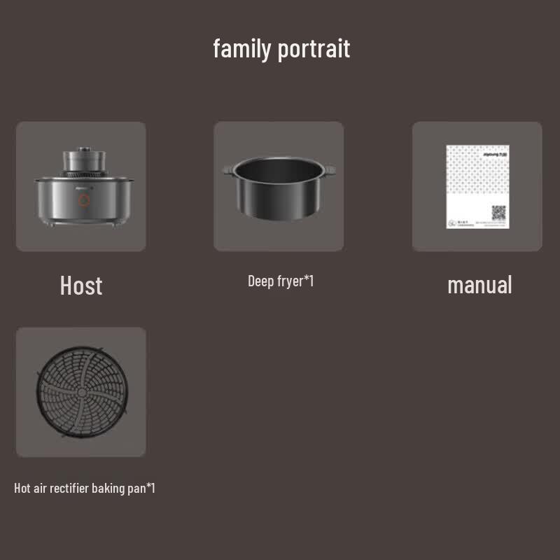 Joyoung 5.5L Space Air Fryer with Visible Window CN plug (adapter included)