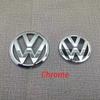 Pour VOLKSWAGEN VW Emblème de Calandre Avant Chrome Noir pour Voiture 137MM + Emblème de Coffre Arrière 115MM Emblème Auto Pour Volkswagen VW G