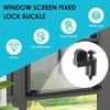 24 Stück mit Schrauben Fliegengitter-Clips Wetterfest Offset-Design Fliegengitter-Clips Universelles Fensterbefestigungs-Kit