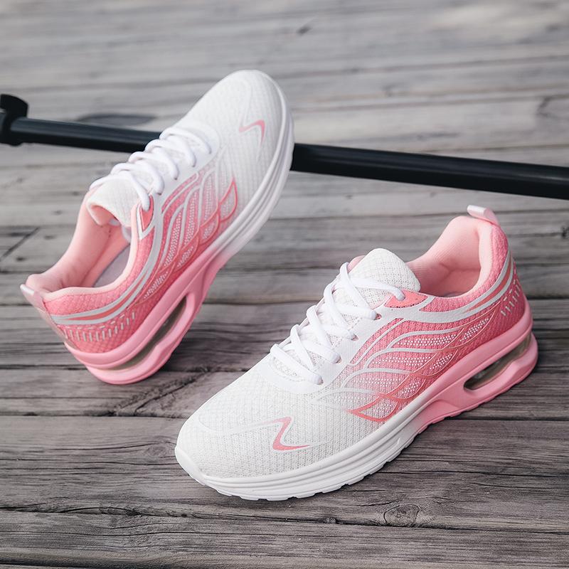 Women's Fashion Sneaker Running Shoes Air Cushion Mesh Breathable Tennis Sport Footwear Comfortable Lightweight Trainers