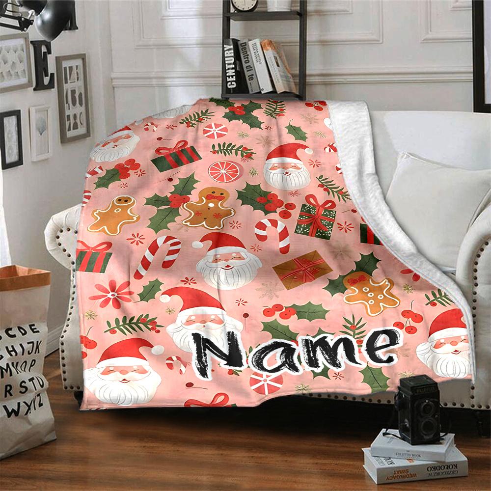 Festive Nutcracker And Holly Christmas Scene Blanket Allseason Blanket Christmas Home Decorgift Sofa Bed Travel Camping Christmas Style Colorswarm